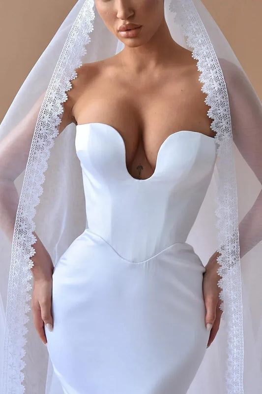 Mermaid Sweetheart Floor-Length Wedding Dress - Yihuiw by Yihuiw