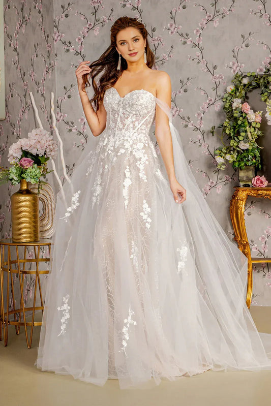 A-Line Sweetheart Floor-Length Wedding Dress - Yihuiw by Yihuiw