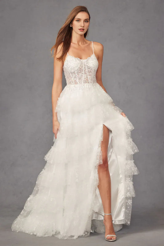 A-Line Sweetheart Floor-Length Wedding Dress - Yihuiw by Yihuiw