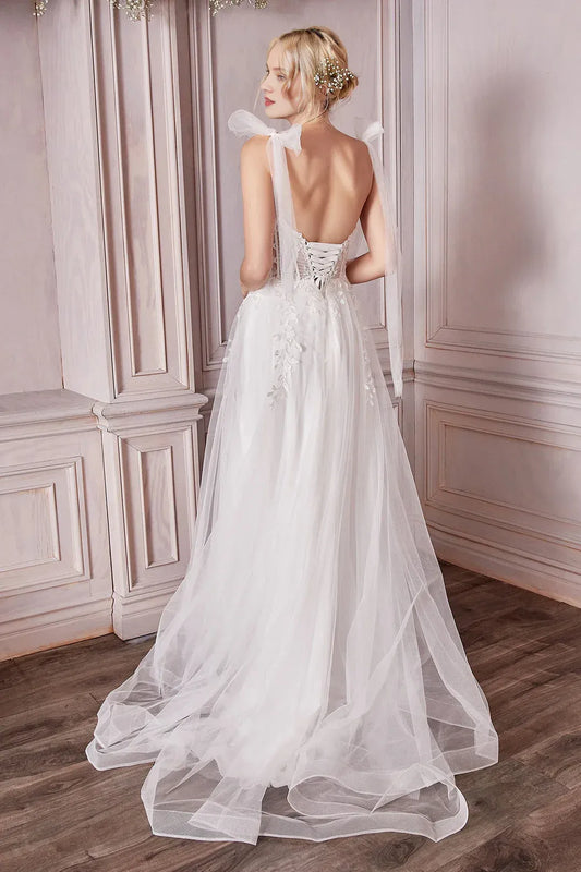 A-Line Sweetheart Floor-Length Wedding Dress - Yihuiw by Yihuiw