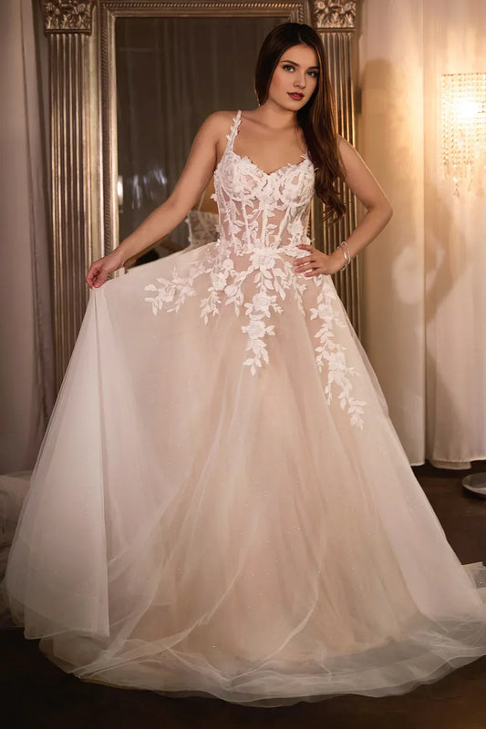 A-Line Sweetheart Floor-Length Wedding Dress - Yihuiw by Yihuiw