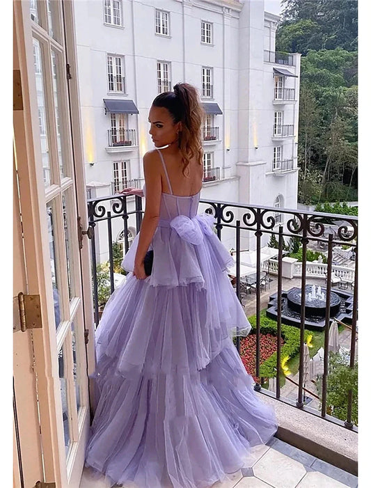 Ball Gown Prom Dresses Vintage Dress Formal Wedding Guest Floor Length Sleeveless Sweetheart Tulle Backless with Pleats Ruched by YiHuiw