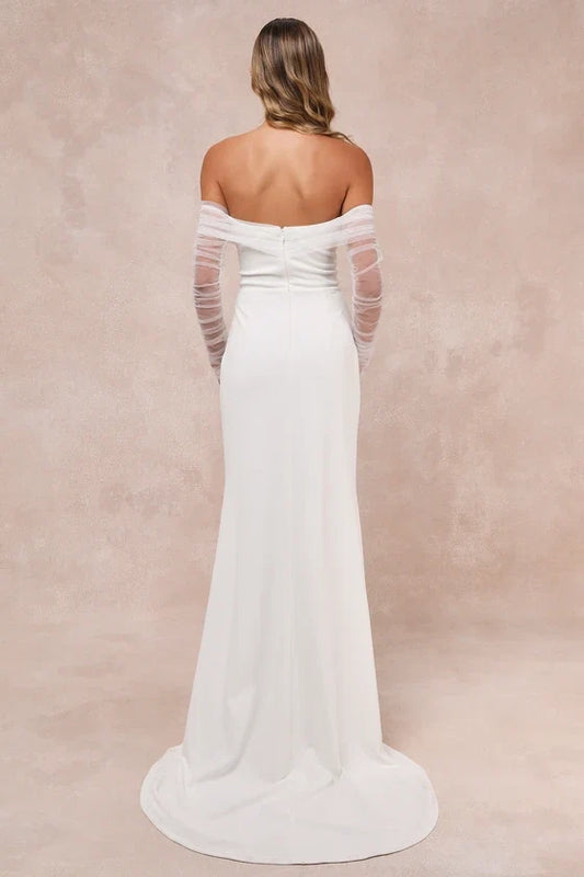 Mermaid Off-Shoulder Wedding Gown - Yihuiw by Yihuiw