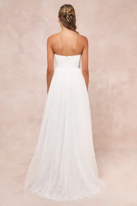 A-Line Sweetheart Tulle Wedding Gown - Yihuiw by Yihuiw