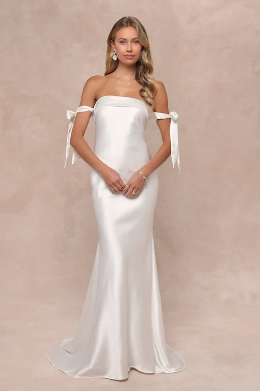 Mermaid Strapless Satin Wedding Gown - Yihuiw by Yihuiw