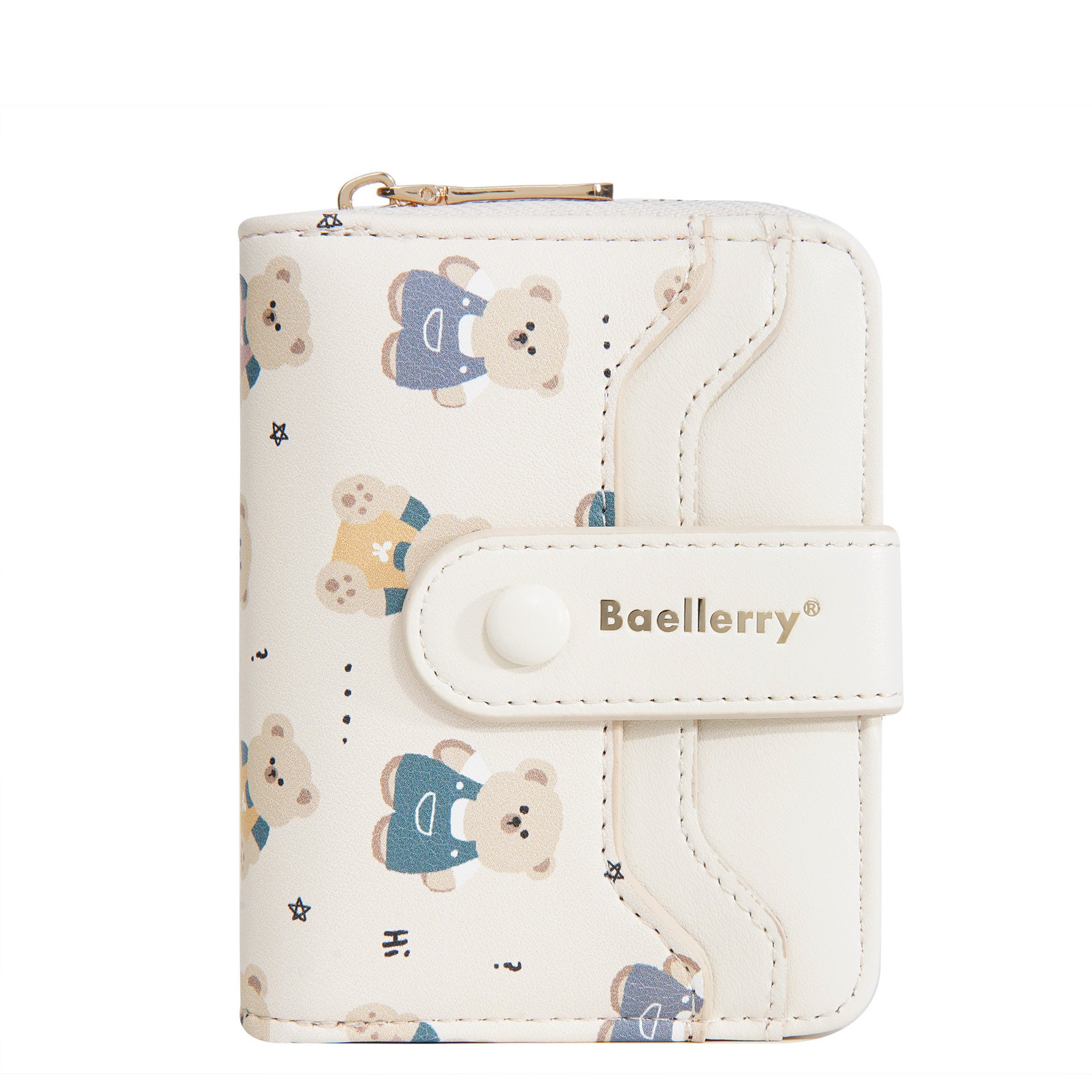 Short Little Bear Cartoon Printed Women's Wallet