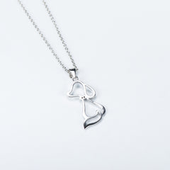 Ladies 925 Sterling Silver Jewelry Dog Necklace