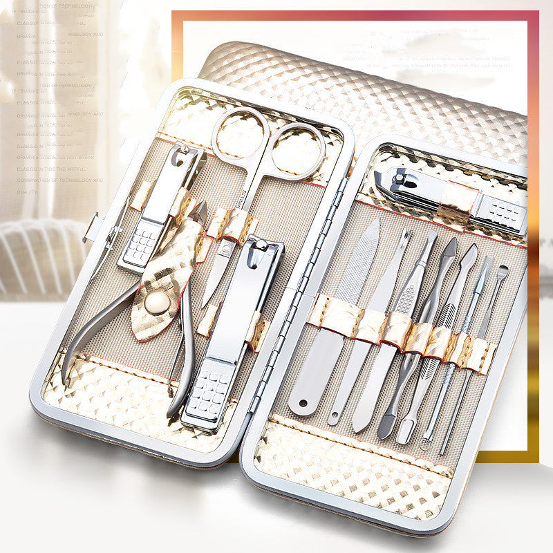 12-Piece stainless steel manicure tool