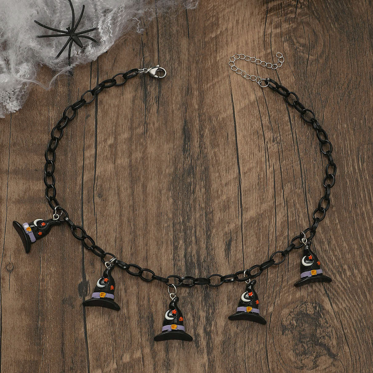 Halloween Bat Clavicle Chain Necklace for Women - Gothic Spider Web Choker, Witchy Jewelry Gift