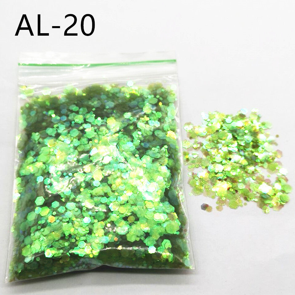10g Nail Art Big Sequins Mixed Sequins Glitter Powder