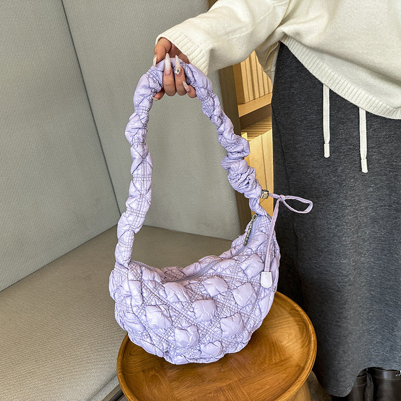 Fashion Pleated Clouds All-match Bubble Underarm Bag
