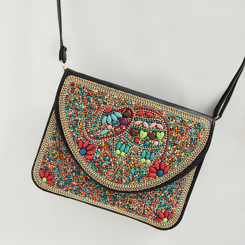 Bohemian Style Bag Bead Ethnic Style Satchel Shell Phone Bag