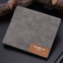 2025 new men's short wallet day Korean version of the ancient youth walletthin male cross money leather wholesale
