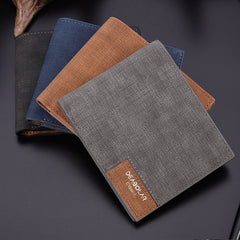 2025 new men's short wallet day Korean version of the ancient youth walletthin male cross money leather wholesale