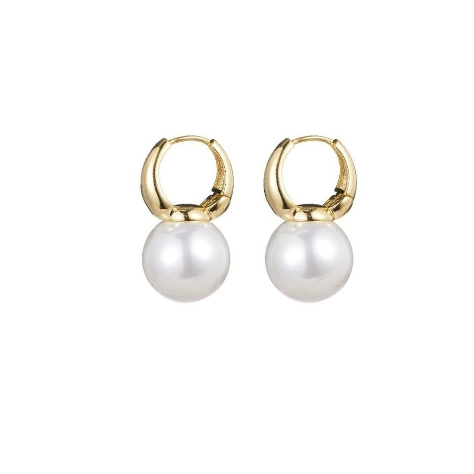 Large Pearl Earrings Simple Double-sided Ear Clip
