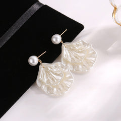 2025 New Style Pearl & Shell Earrings for Women - Coastal Elegant Dangle Earrings, Unique Mother of Pearl Jewelry Gift