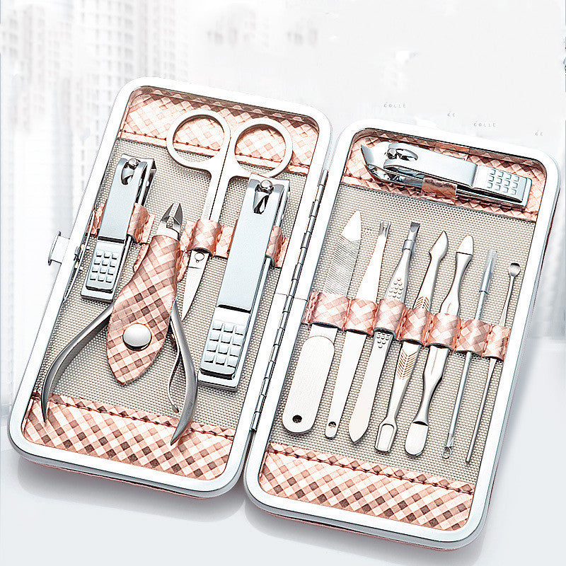 12-Piece stainless steel manicure tool
