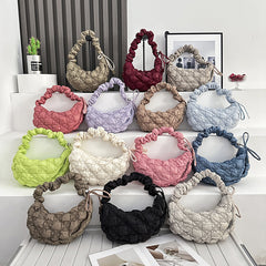 Fashion Pleated Clouds All-match Bubble Underarm Bag