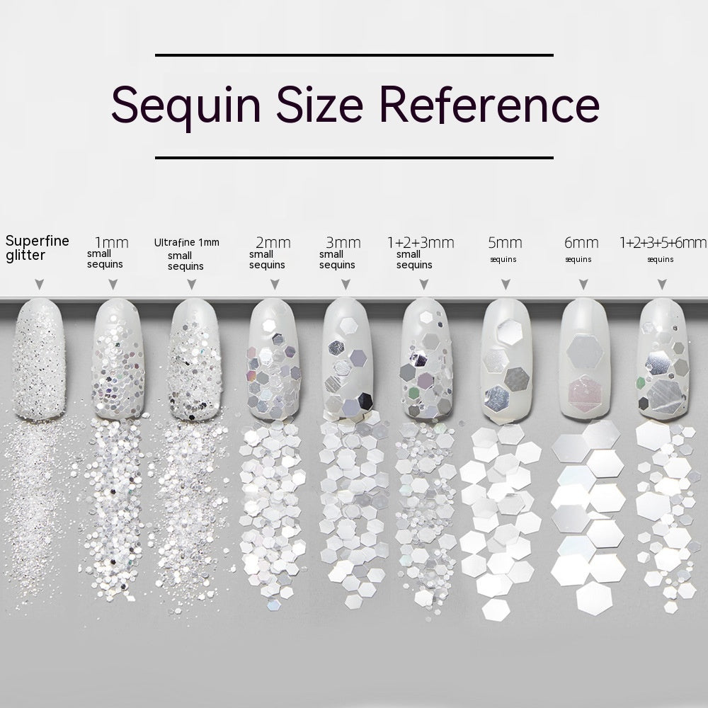 Green Manicure Set 12 Colors Mixed Nail Sequins Glitter Powder Gradient Laser Powder