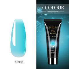 12 Color Nail Art Glitter Powder Extension Gel Nail Art Sequin Extension Gel Painless