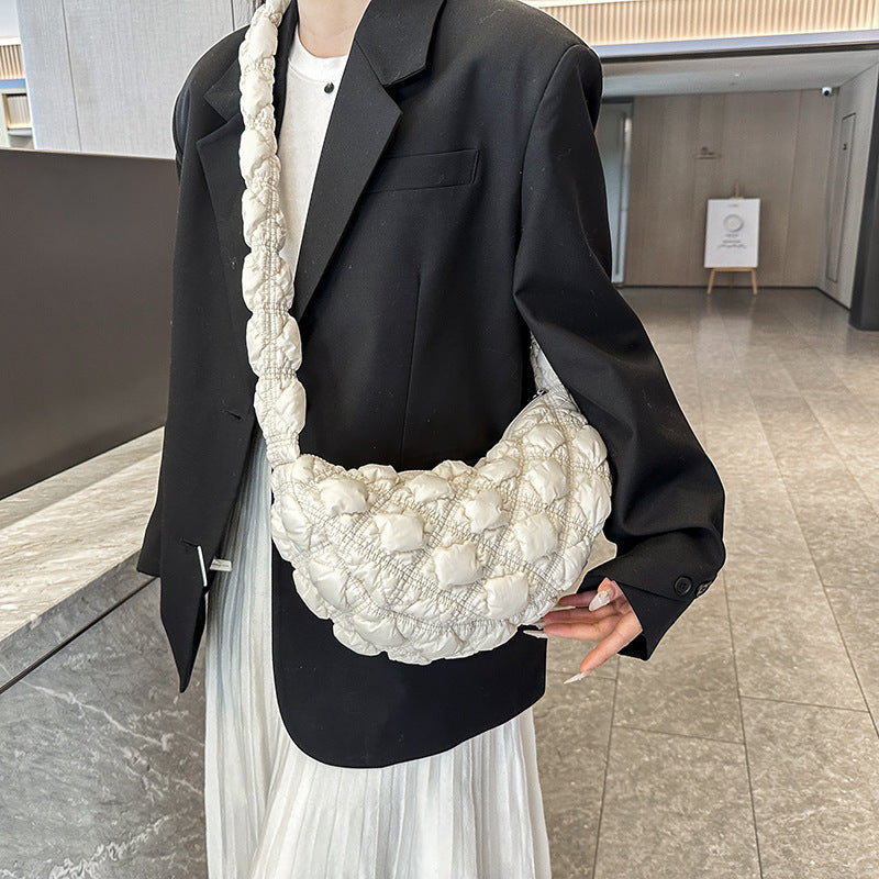 Fashion Pleated Clouds All-match Bubble Underarm Bag
