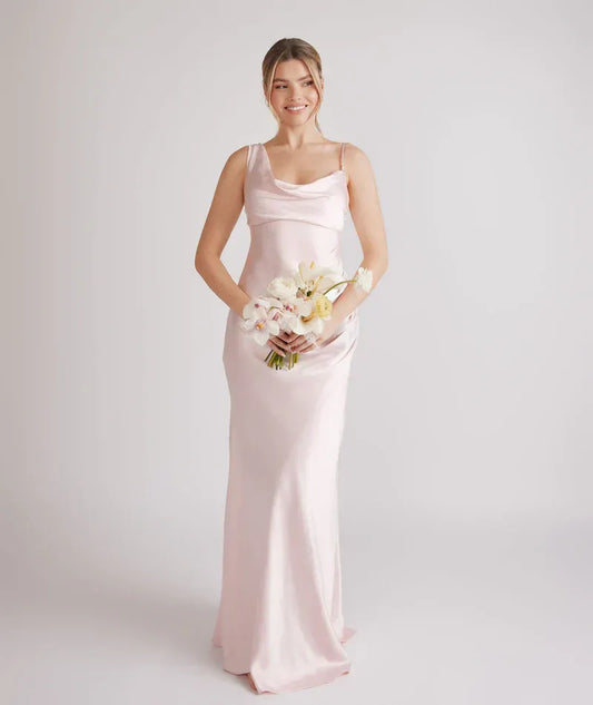Mermaid Spaghetti Strap Satin Asymmetric Wedding Dress - Yihuiw by Yihuiw