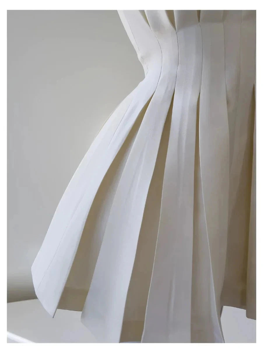 Aesthetic A Line Spaghetti Straps Satin Mini Formal Homecoming Dress Short Cocktail Outfits Graduation Dress Hoco Dress by YiHuiw