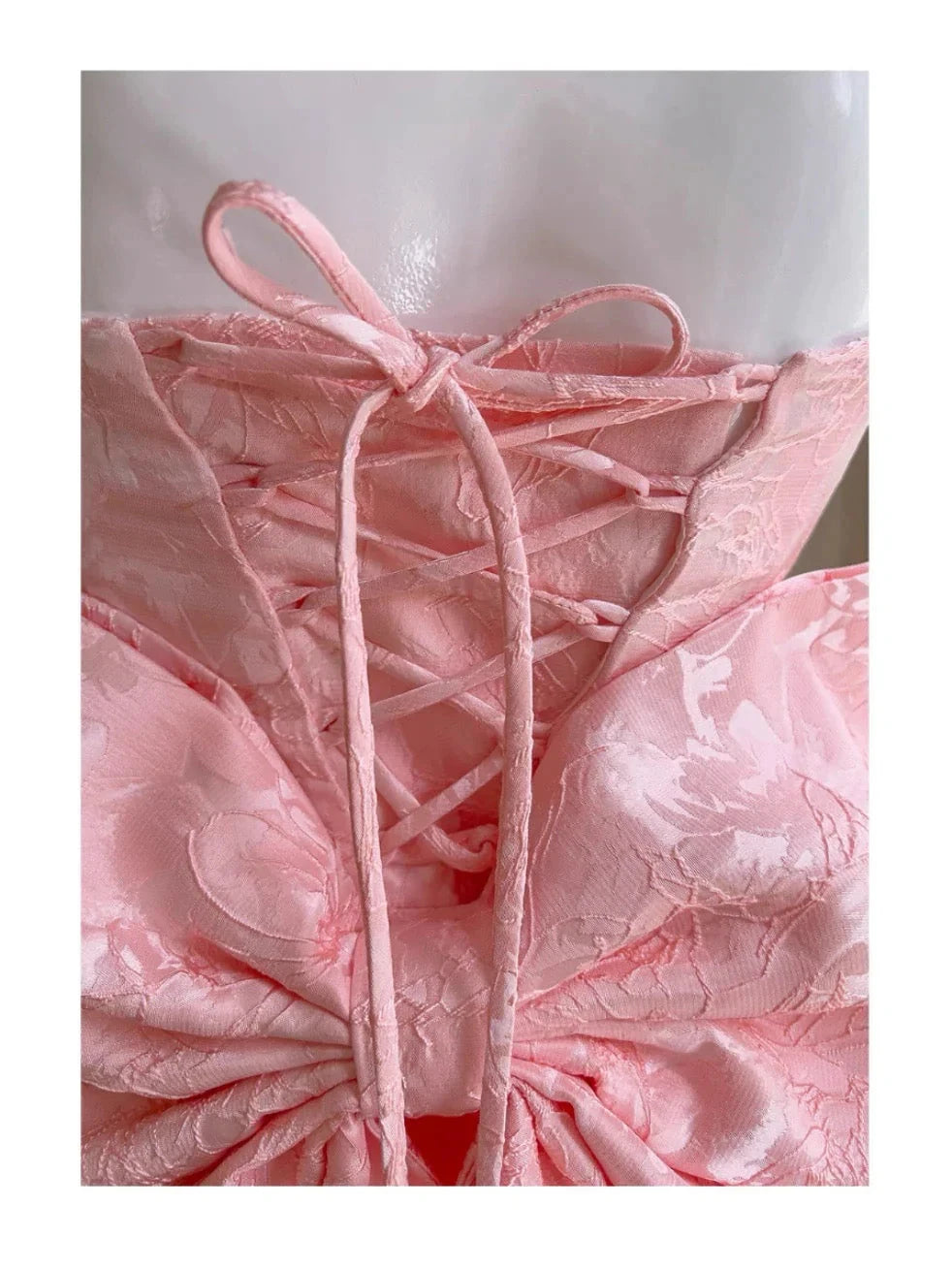 Aesthetic A line Spaghetti Straps Pink Floral Printed Pattern Formal Mini Homecoming Dress Short Cocktail Outfits Graduation Dress Hoco Dress by YiHuiw