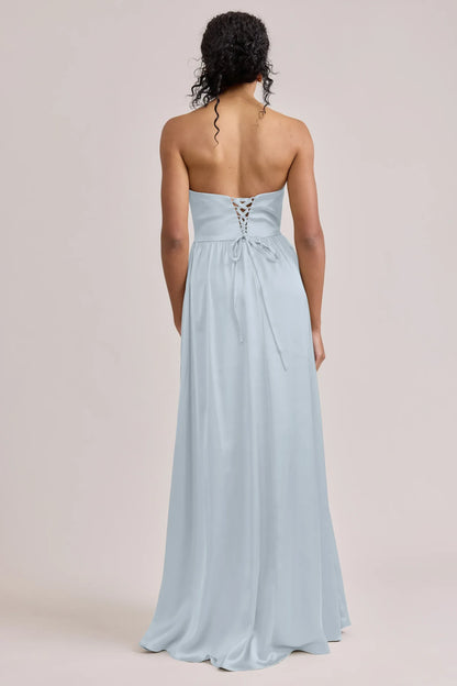 A-Line Strapless Lace Floor-Length Wedding Dress - Yihuiw by Yihuiw