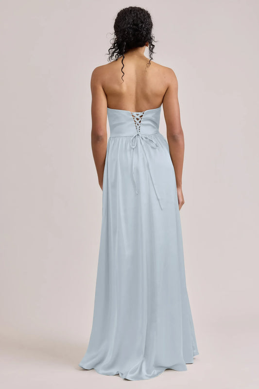A-Line Strapless Lace Floor-Length Wedding Dress - Yihuiw by Yihuiw