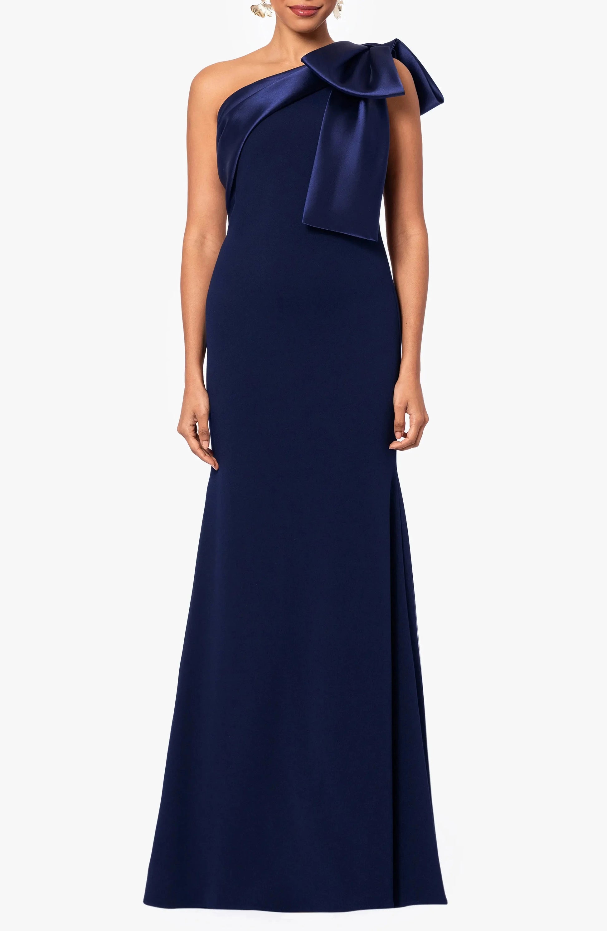 Asymmetrical Trim Mermaid One Shoulder Sleeveless Hidden Zip Back Floor Length For Adults Evening Dress by YiHuiw