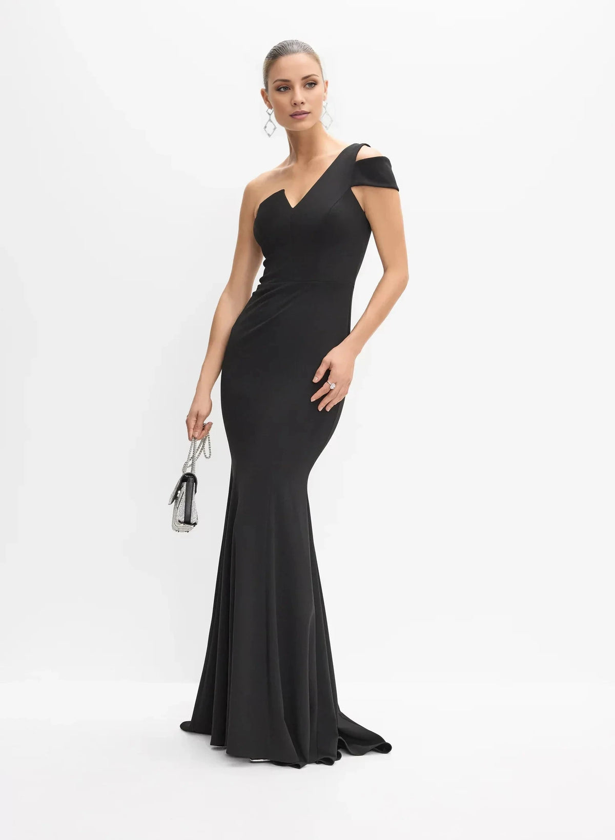 Asymmetrical One-Shoulder Neck Sleeveless Back Zip Mermaid Floor-Length Evening Dress by YiHuiw