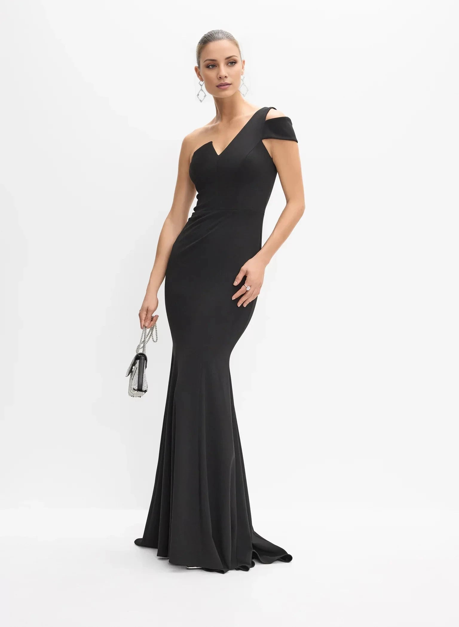 Asymmetrical One-Shoulder Neck Sleeveless Back Zip Mermaid Floor-Length Evening Dress by YiHuiw