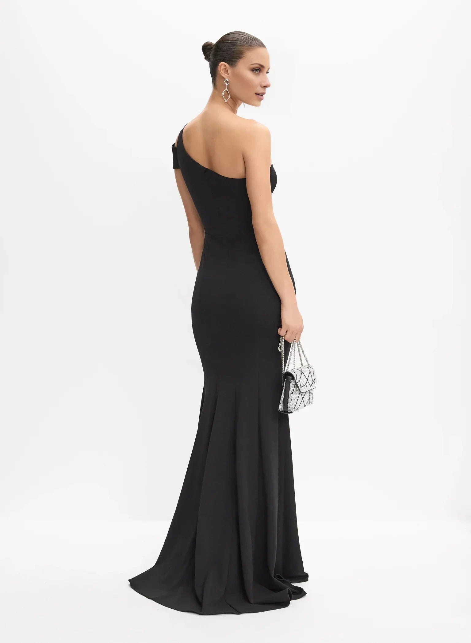 Asymmetrical One-Shoulder Neck Sleeveless Back Zip Mermaid Floor-Length Evening Dress by YiHuiw