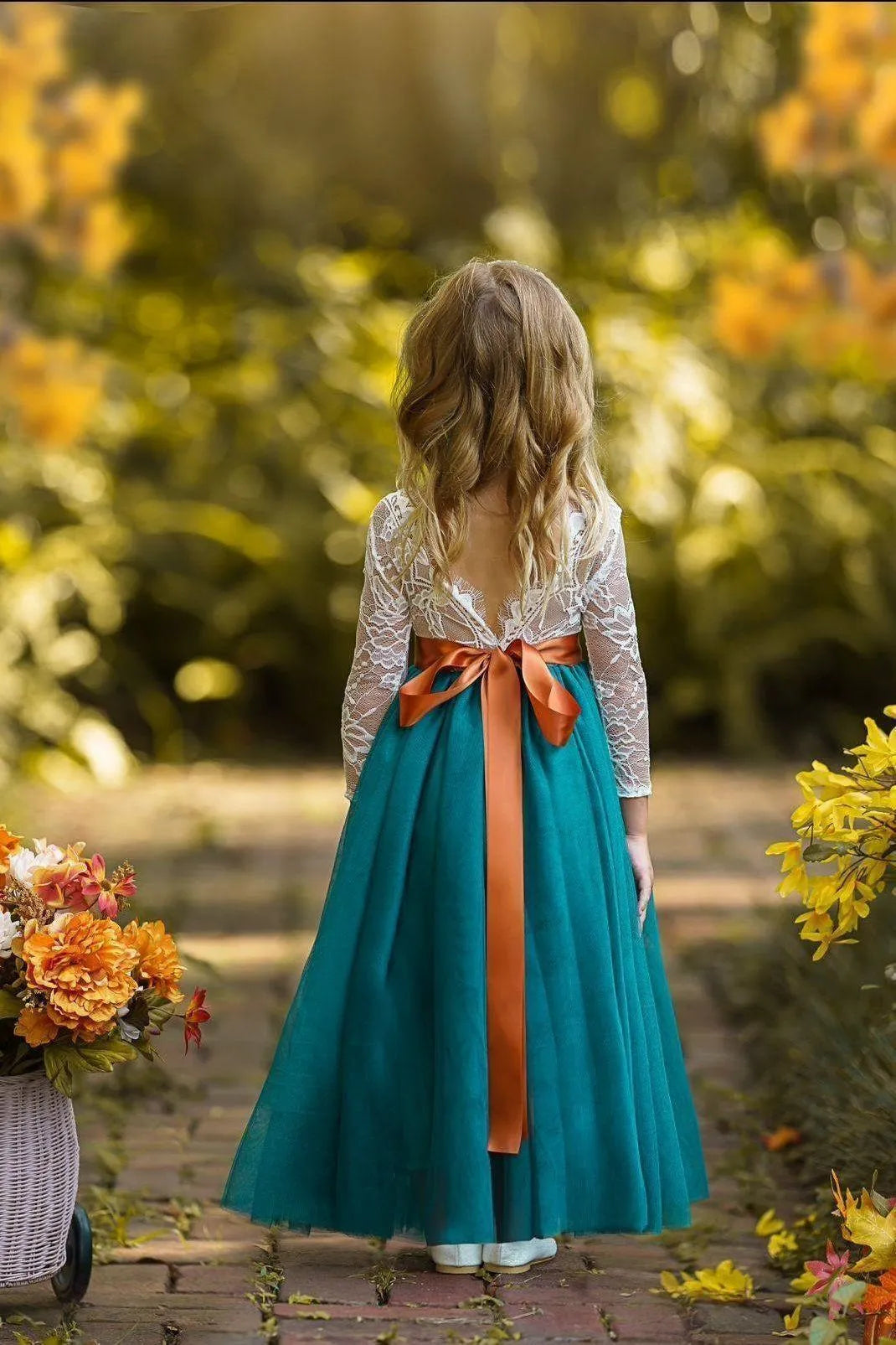 A-Line Long Sleeve Floor-Length Dress - Yihuiw by Yihuiw