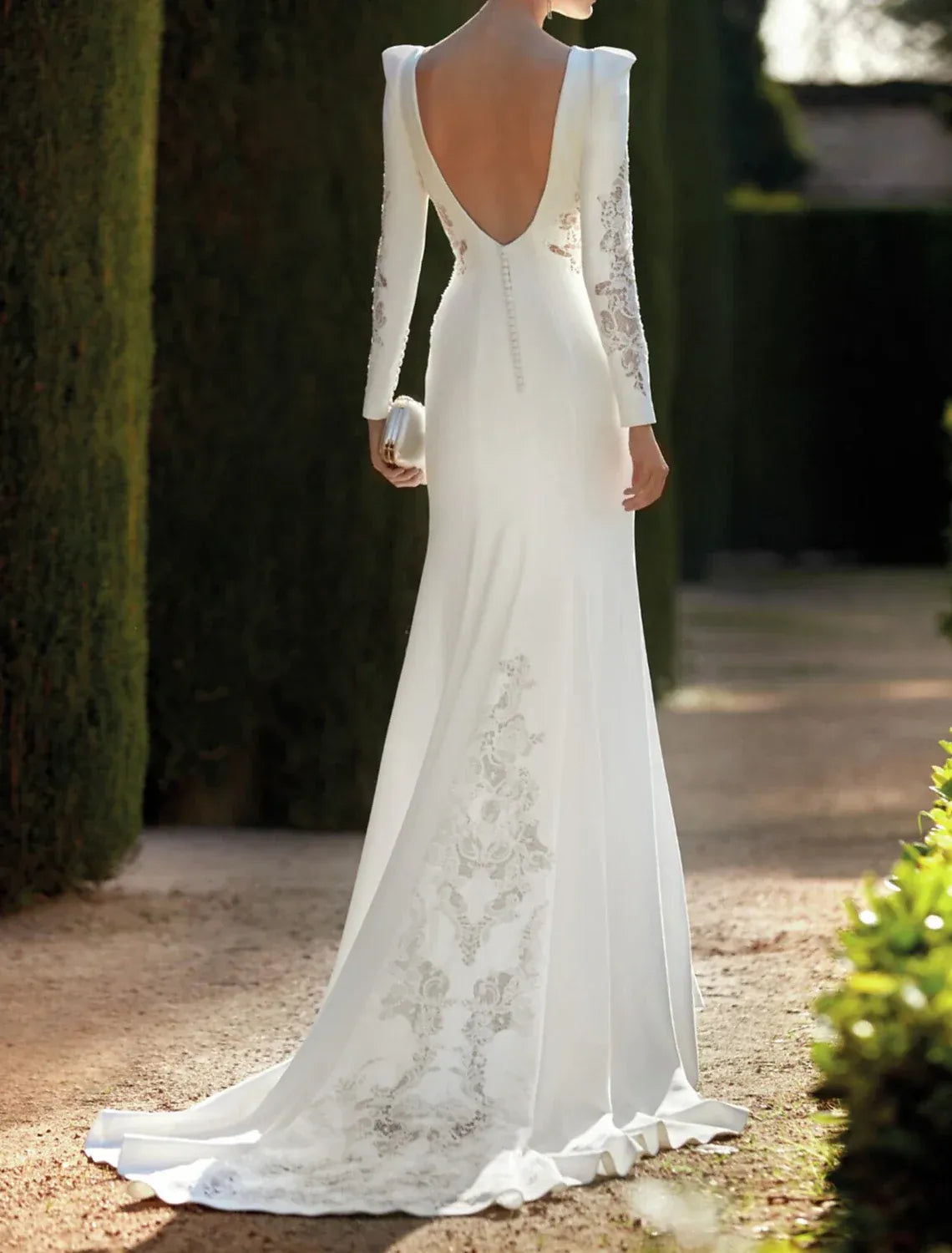 Mermaid Lace Tea-Length Wedding Dress - Yihuiw by Yihuiw