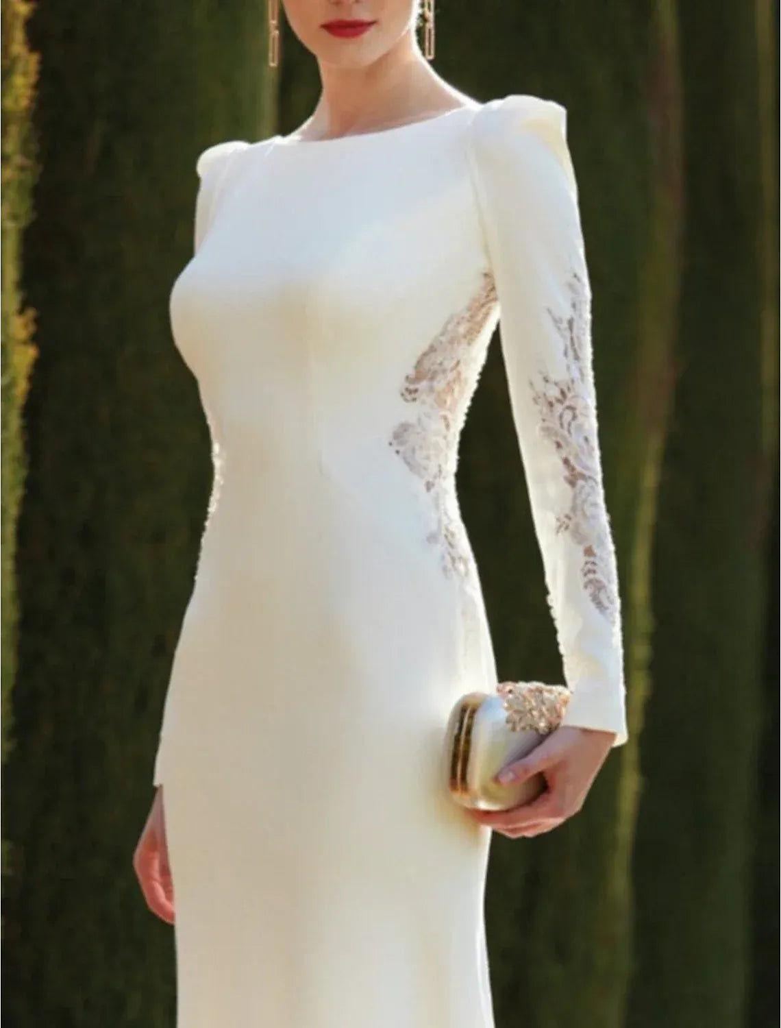 Mermaid Lace Tea-Length Wedding Dress - Yihuiw by Yihuiw