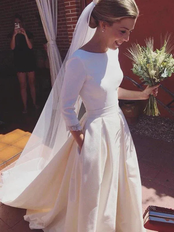 Tea-Length Wedding Dress - Yihuiw by Yihuiw