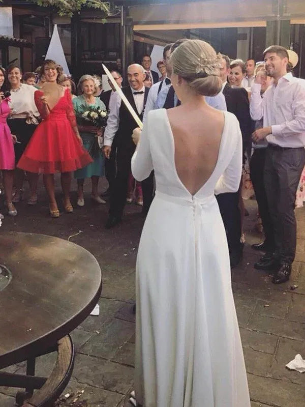 Tea-Length Wedding Dress - Yihuiw by Yihuiw