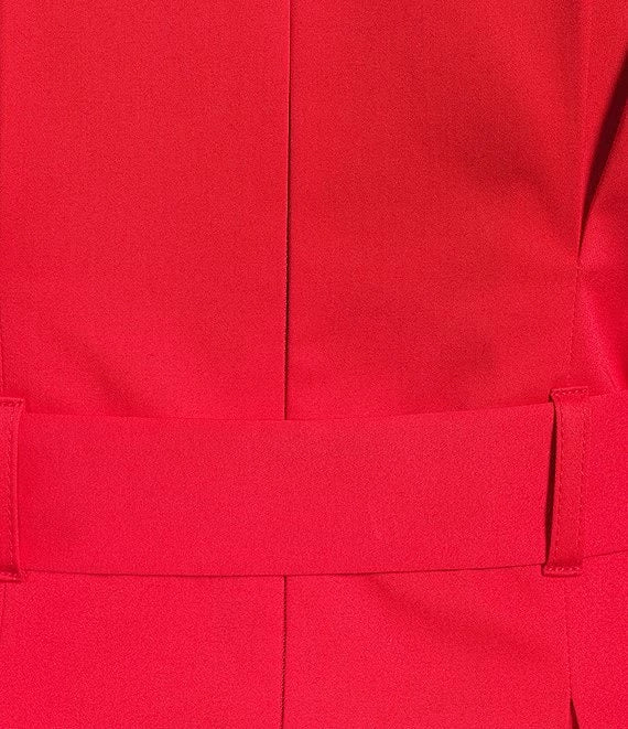 Belted Mock Neck Dress simple gentle atmospheric and unique desi Bring summer colors to enhance white by YiHuiw
