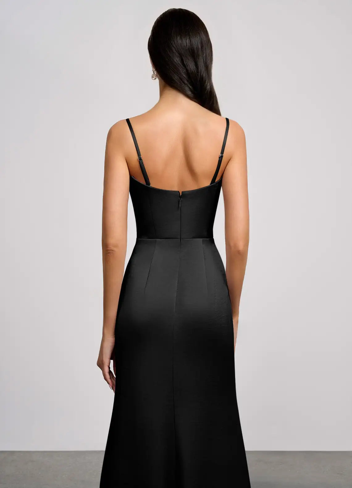Black Mermaid Off-Shoulder High Slit Floor-Length Wedding Dress - Yihuiw by Yihuiw
