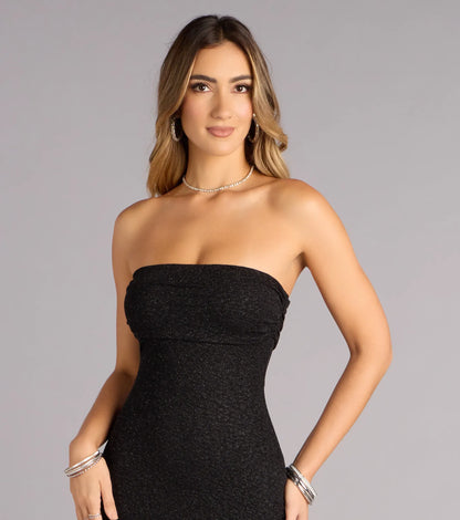 Black Mermaid Strapless Floor-Length Wedding Dress - Yihuiw by Yihuiw