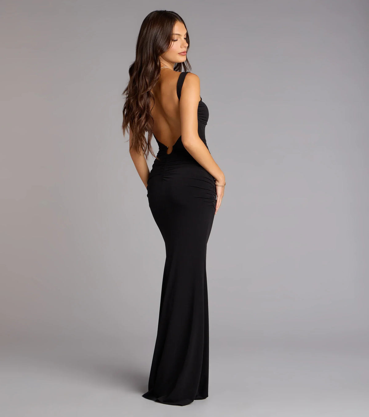 Black Mermaid Sweetheart Open Back High Slit Floor-Length Wedding Dress - Yihuiw by Yihuiw