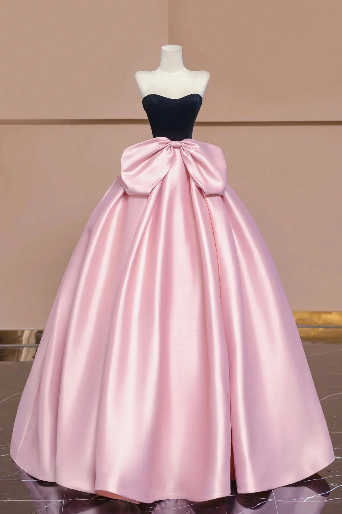 Black Velvet Satin Long with Bow Beautiful A-Line Strapless Formal Party DressBridesmaid Dresses Burgundy Velvet Long Prom Dress Off the Shoulder Evening Party Dress by YiHuiw