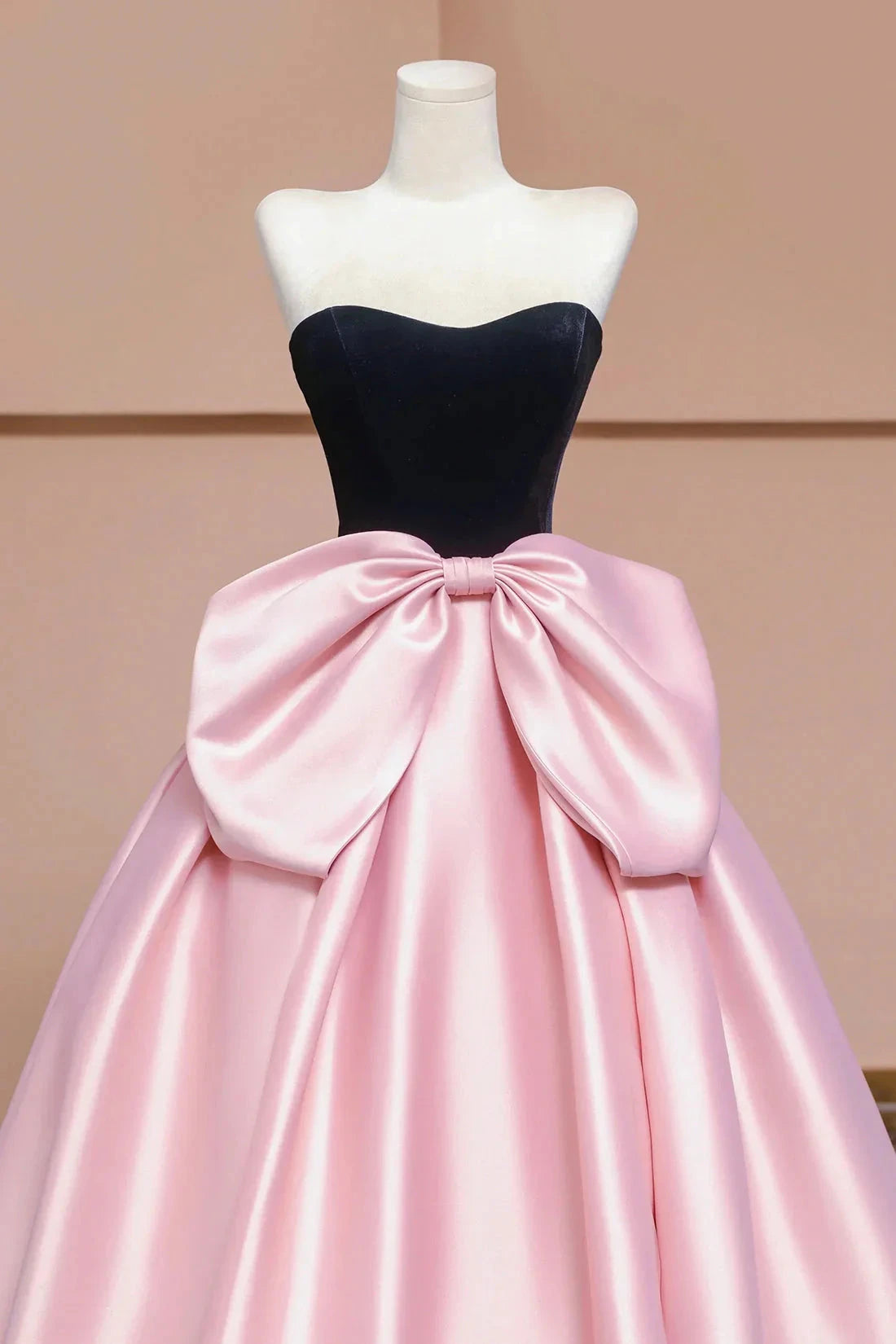 Black Velvet Satin Long with Bow Beautiful A-Line Strapless Formal Party DressBridesmaid Dresses Burgundy Velvet Long Prom Dress Off the Shoulder Evening Party Dress by YiHuiw