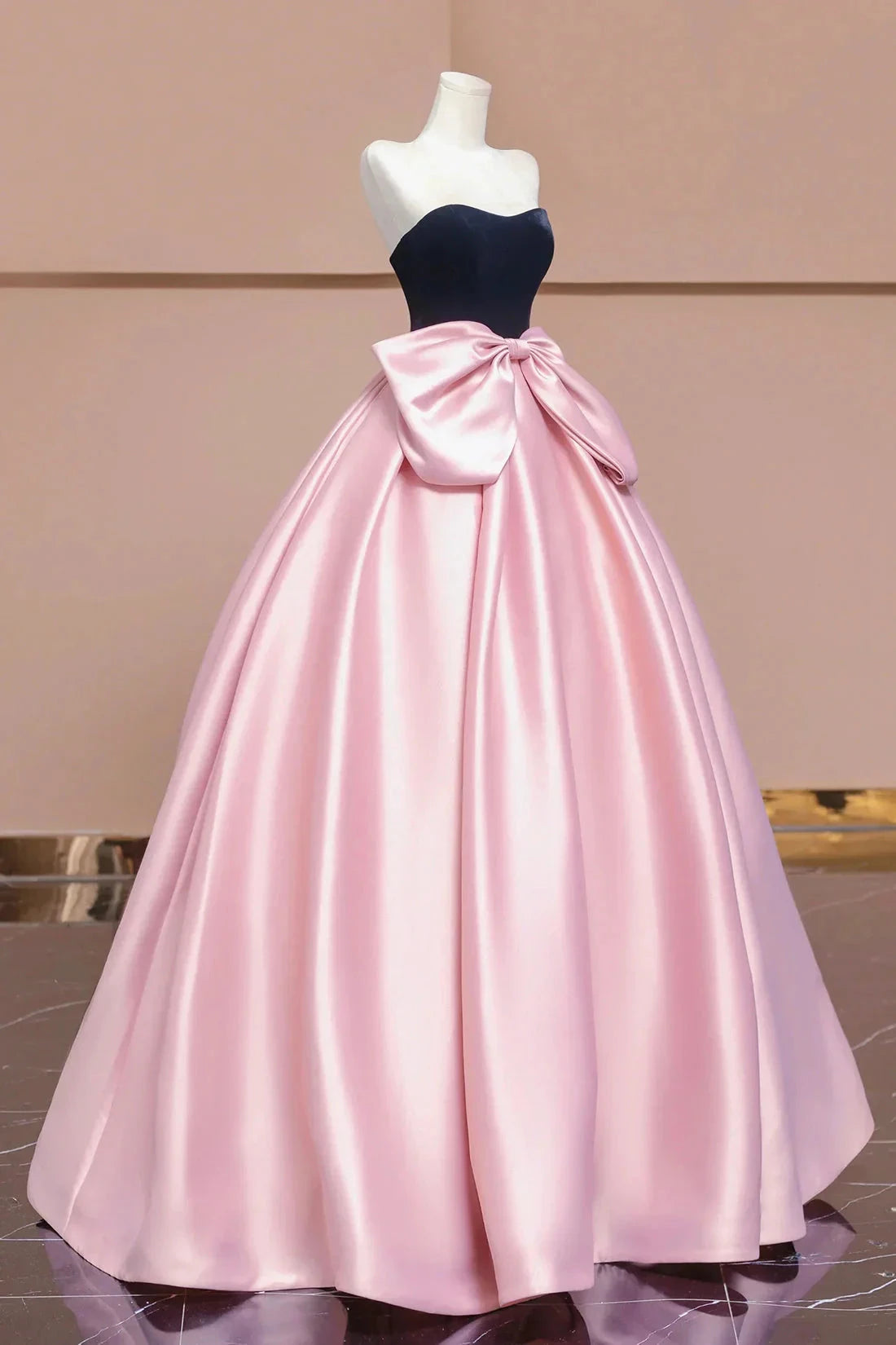 Black Velvet Satin Long with Bow Beautiful A-Line Strapless Formal Party DressBridesmaid Dresses Burgundy Velvet Long Prom Dress Off the Shoulder Evening Party Dress by YiHuiw