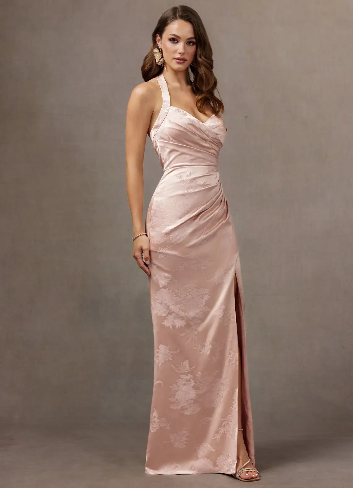 Mermaid Halter High Slit Floor-Length Wedding Dress - Yihuiw by Yihuiw