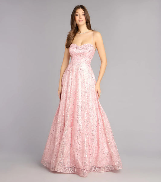 A-Line Spaghetti Strap Tulle Floor-Length Wedding Dress - Yihuiw by Yihuiw