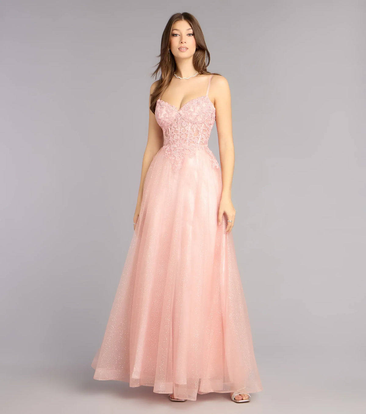 A-Line Spaghetti Strap Tulle Floor-Length Wedding Dress - Yihuiw by Yihuiw