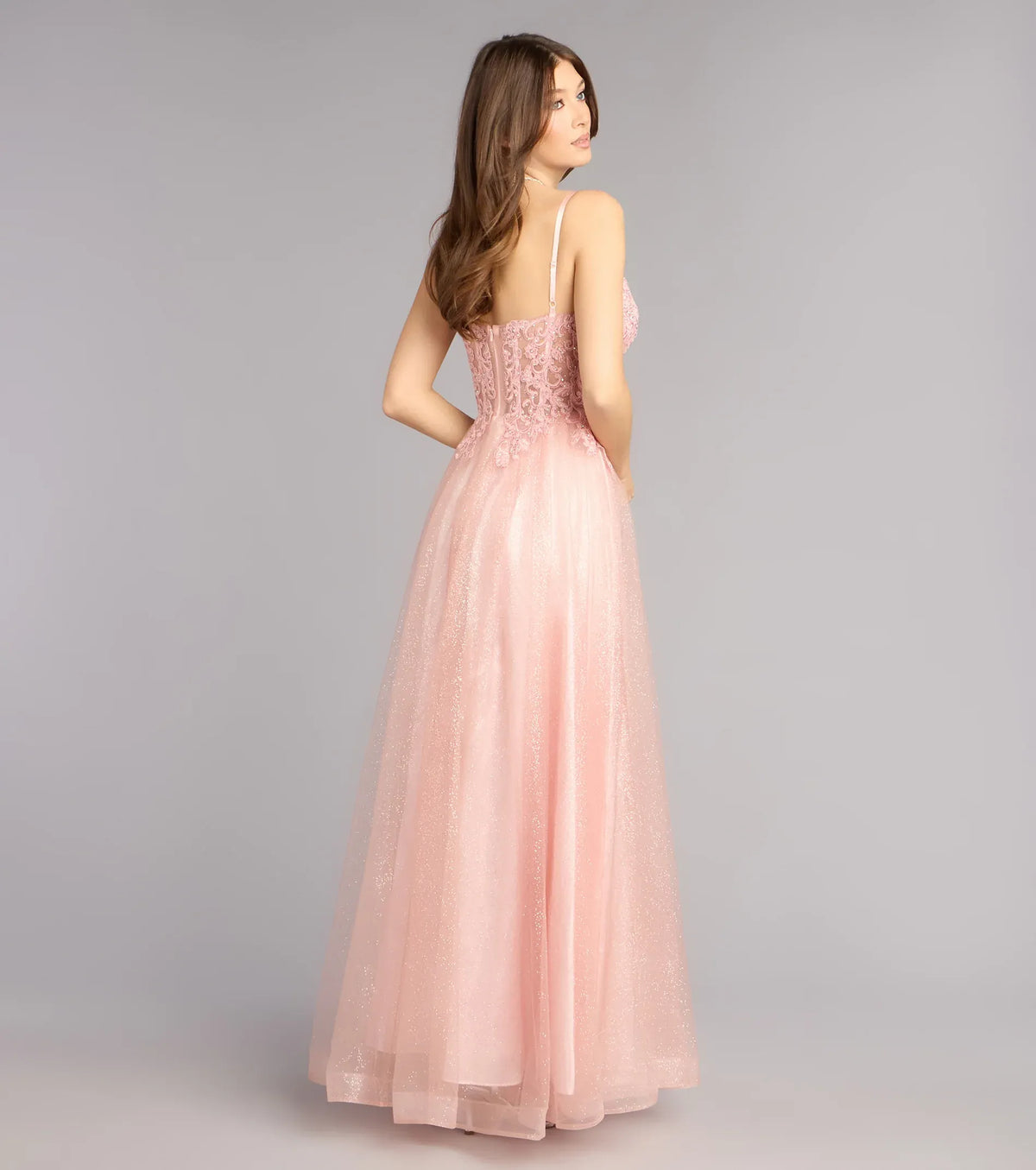 A-Line Spaghetti Strap Tulle Floor-Length Wedding Dress - Yihuiw by Yihuiw